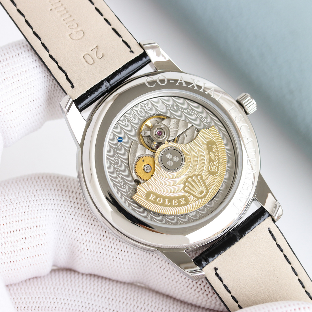 Rolex Cellini Time 50505 in 18K Yellow Gold with Champagne Dial & Brown Alligator Strap