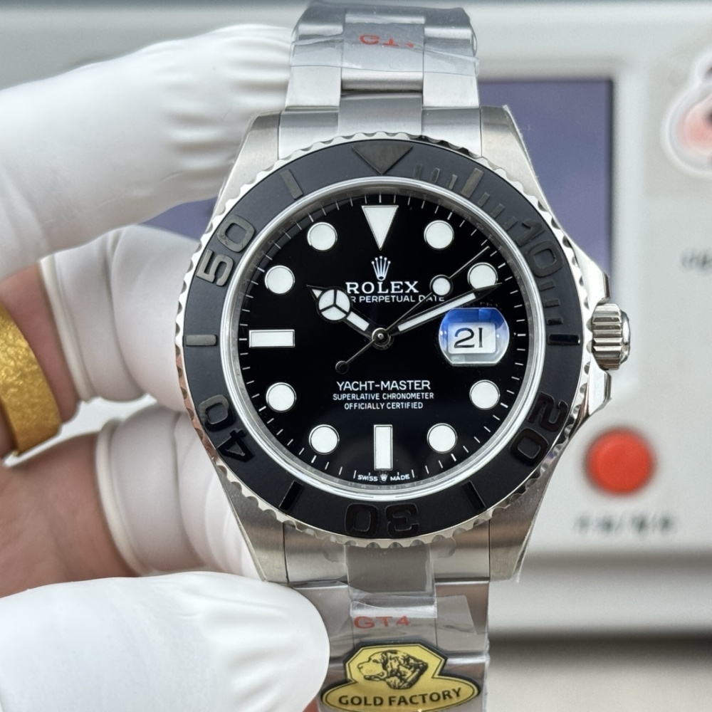 Rolex Yacht-Master 42 in 18K White Gold with Black Cerachrom Bezel & Oysterflex Strap (Ref. M226659)