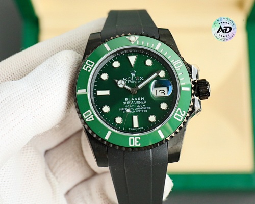 Rolex Submariner Date BLAKEN Edition – DLC Black Case with Green Bezel & Dial, 3135 Movement