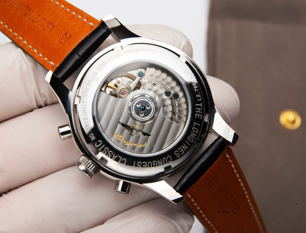 Longines Conquest Classic Chronograph L2.786.5.56.7 in Steel & 18K Rose Gold with Black Dial & Alligator Strap