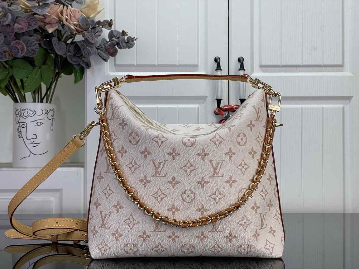 Louis Vuitton Multipass Shoulder Bag M2A078 in Dune Monogram Canvas with Gold Chain & Leather Trim