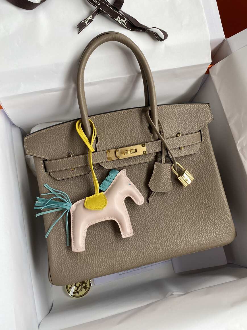 Hermès Birkin 30 in Gris Tourterelle Togo Leather with Gold Hardware