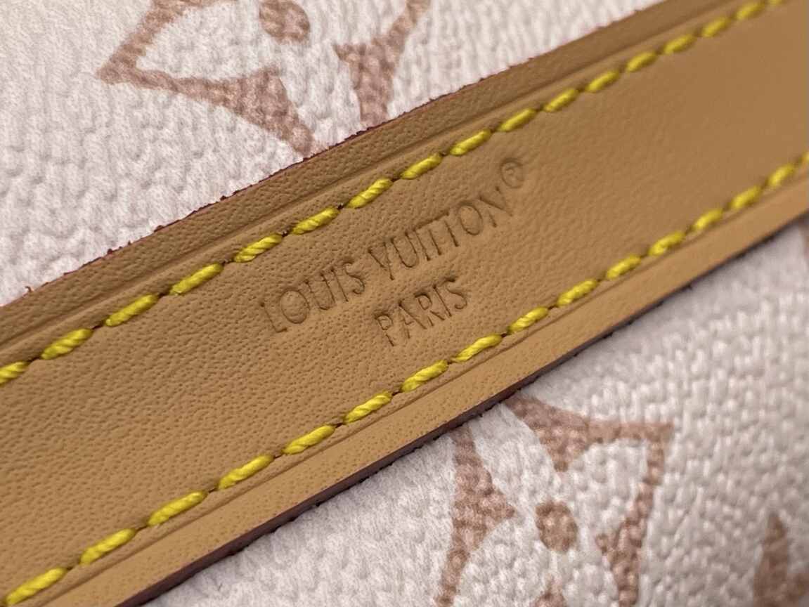 Louis Vuitton Multipass Shoulder Bag M2A078 in Dune Monogram Canvas with Gold Chain & Leather Trim