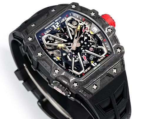 Richard Mille RM 35-03 – Blue Quartz TPT® Case with Skeletonized Dial & White Rubber Strap