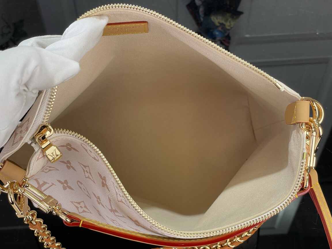 Louis Vuitton Multipass Shoulder Bag M2A078 in Dune Monogram Canvas with Gold Chain & Leather Trim