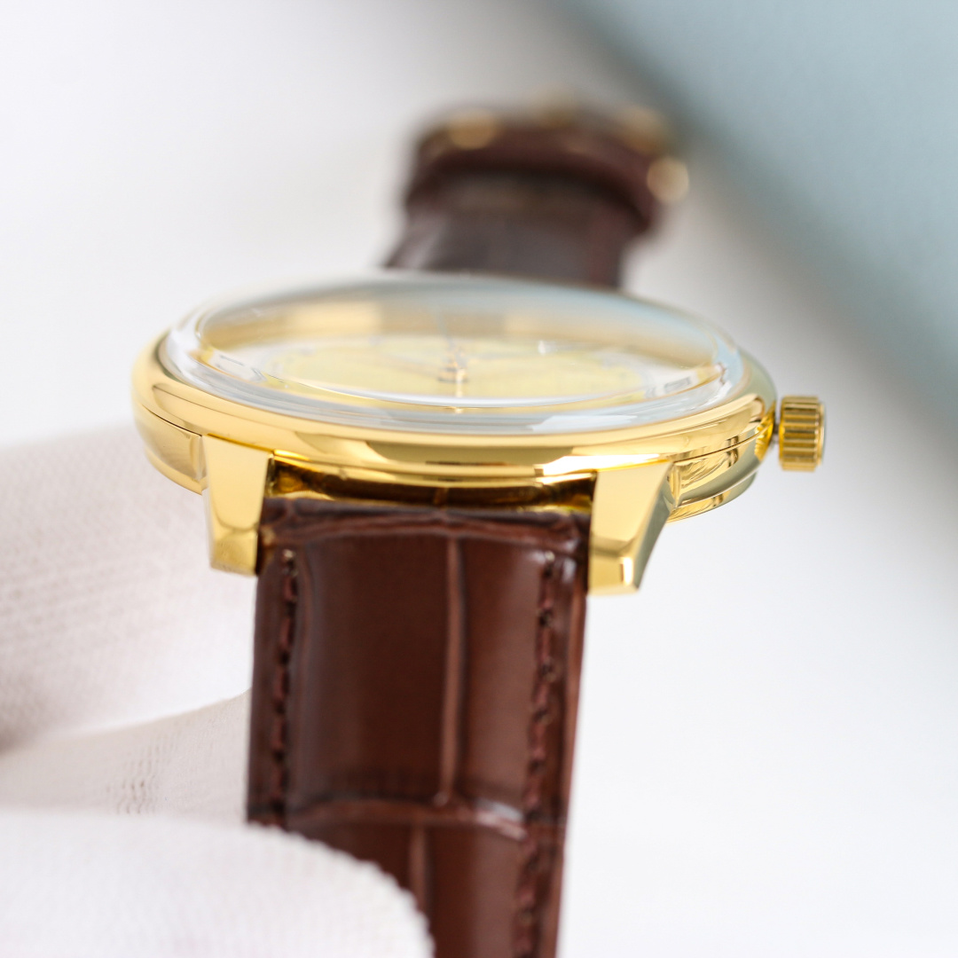 Rolex Cellini Time 50505 in 18K Yellow Gold with Champagne Dial & Brown Alligator Strap