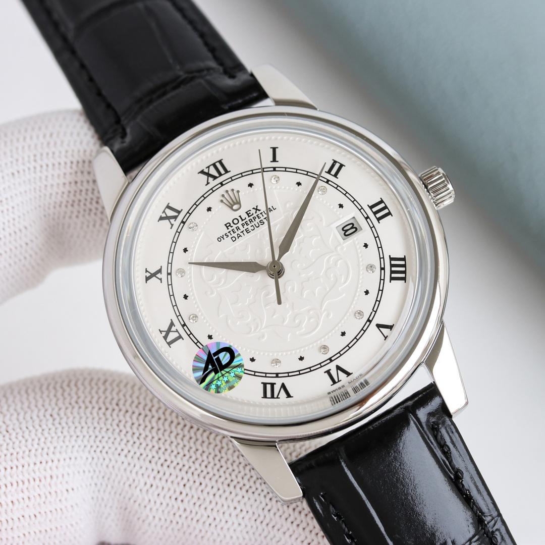 Rolex Cellini Time 50505 in 18K Yellow Gold with Champagne Dial & Brown Alligator Strap