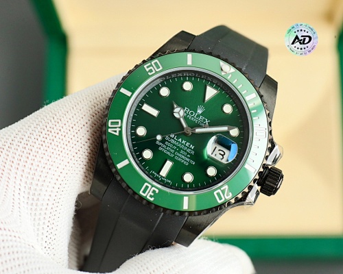 Rolex Submariner Date BLAKEN Edition – DLC Black Case with Green Bezel & Dial, 3135 Movement