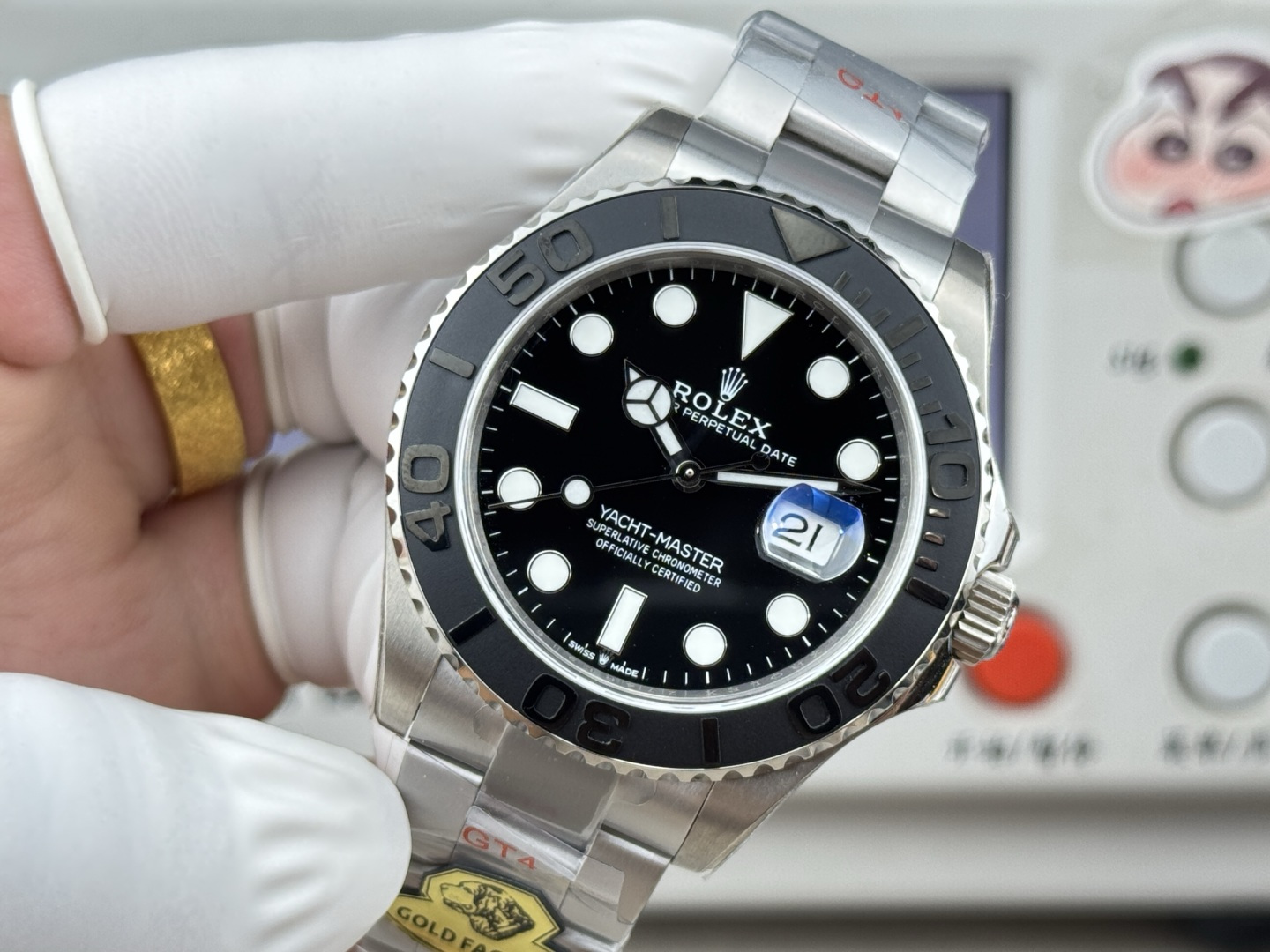 Rolex Yacht-Master 42 in 18K White Gold with Black Cerachrom Bezel & Oysterflex Strap (Ref. M226659)