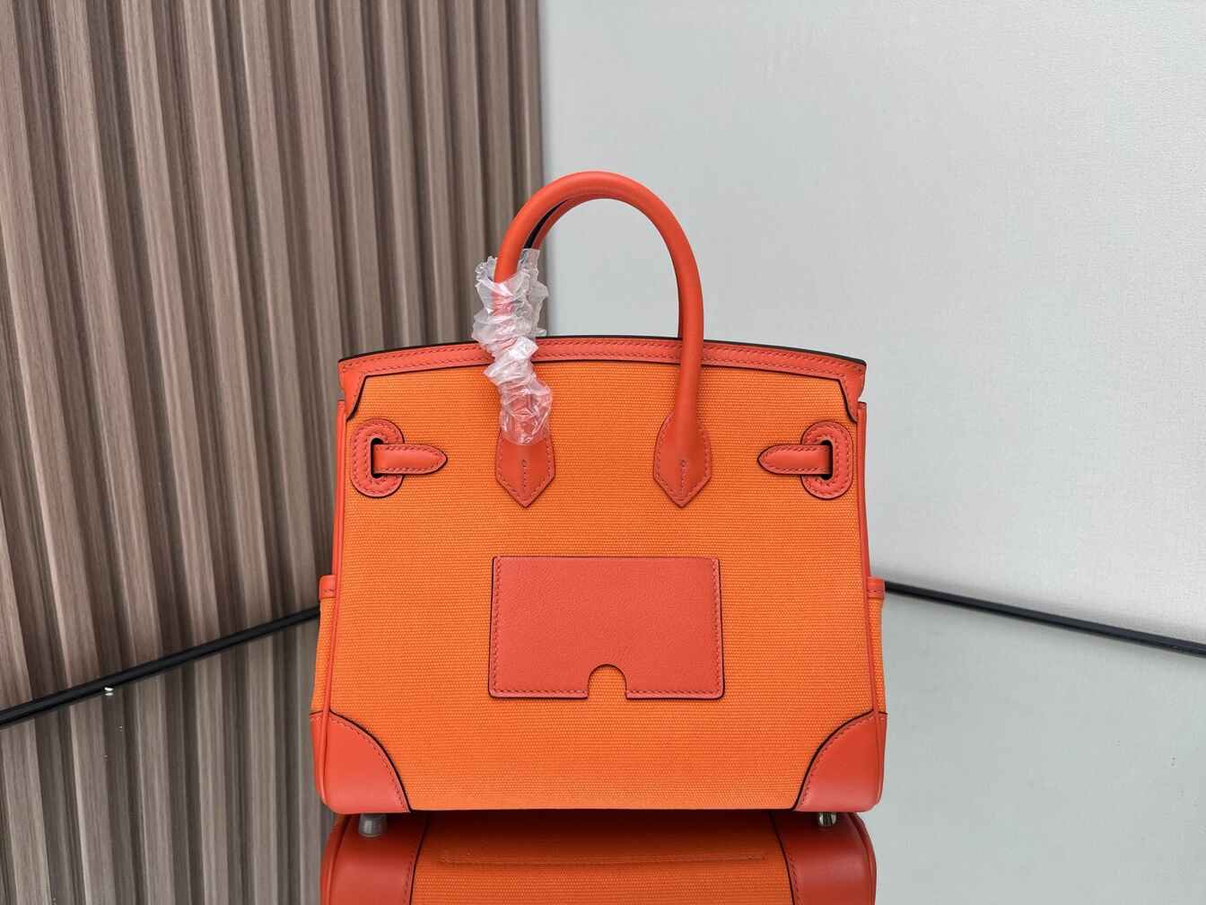 Hermès Birkin 25 Cargo in Orange Canvas & Swift Leather with Palladium Hardware