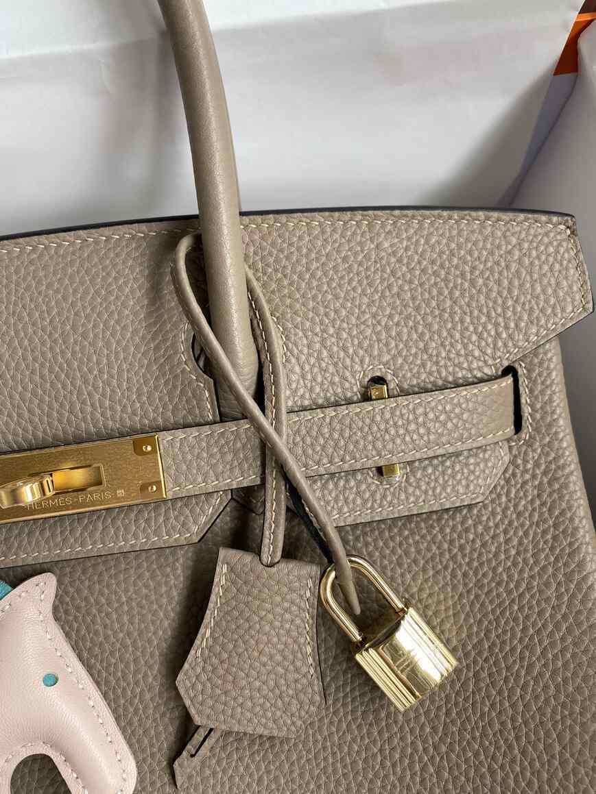 Hermès Birkin 30 in Gris Tourterelle Togo Leather with Gold Hardware