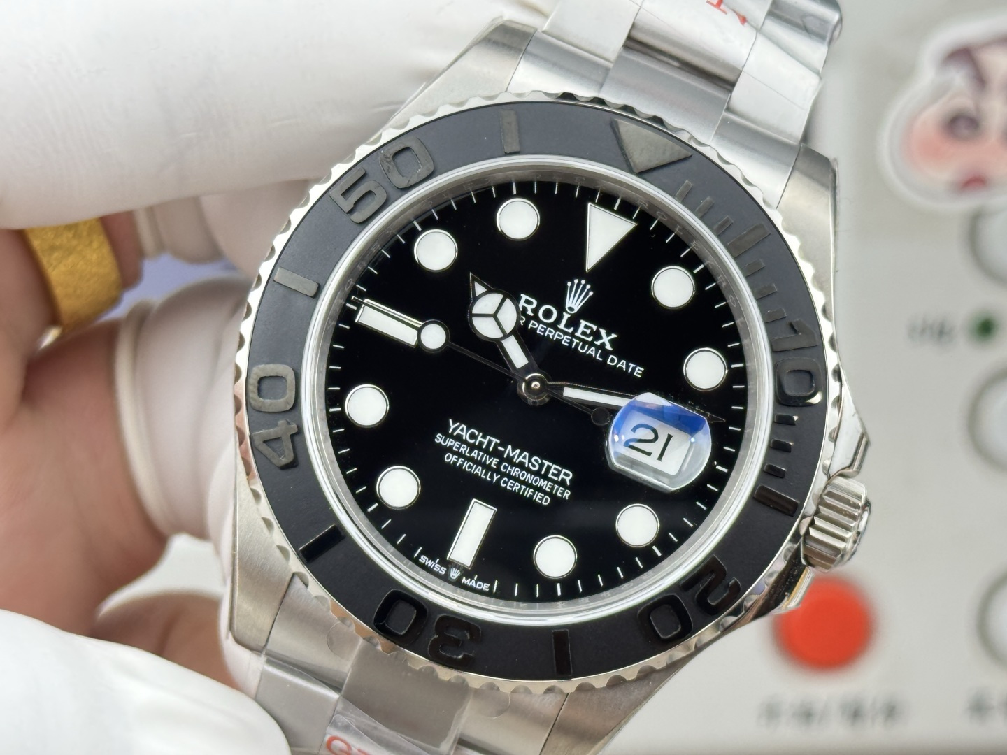 Rolex Yacht-Master 42 in 18K White Gold with Black Cerachrom Bezel & Oysterflex Strap (Ref. M226659)