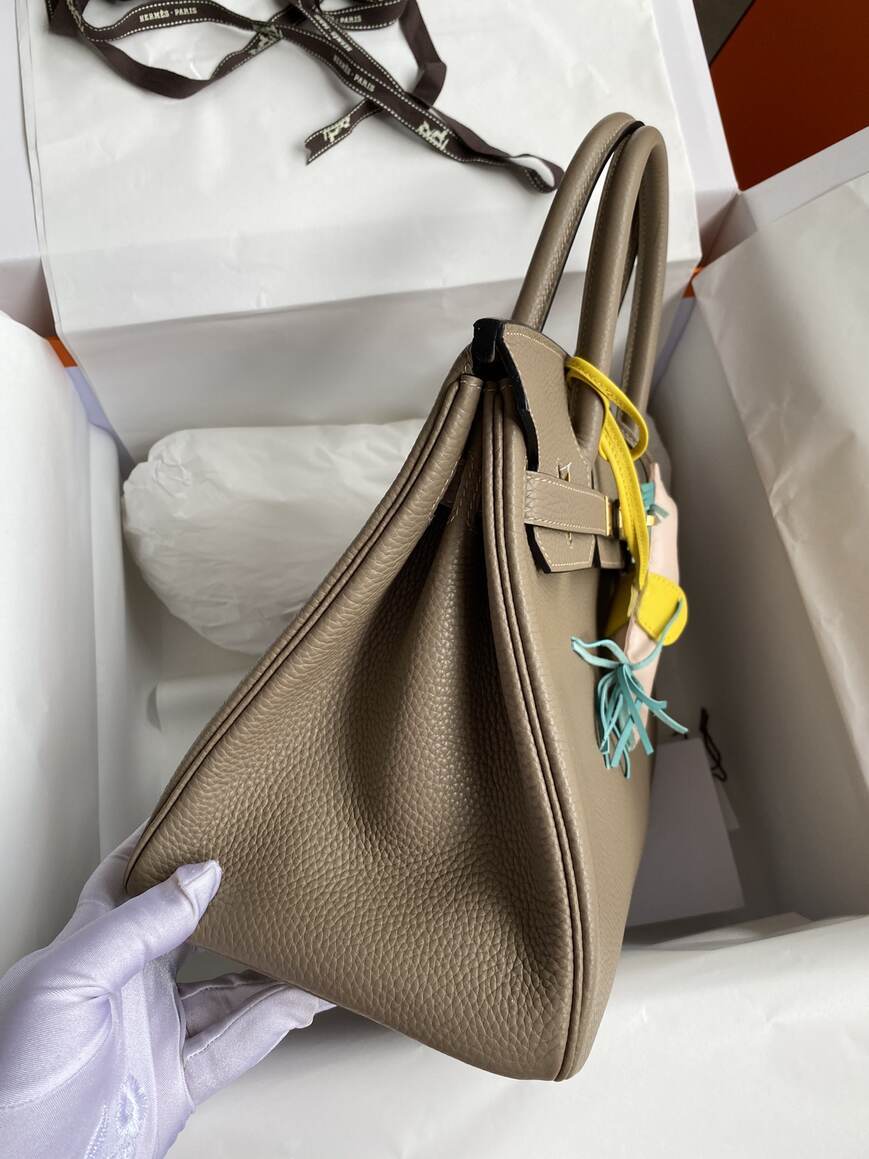 Hermès Birkin 30 in Gris Tourterelle Togo Leather with Gold Hardware