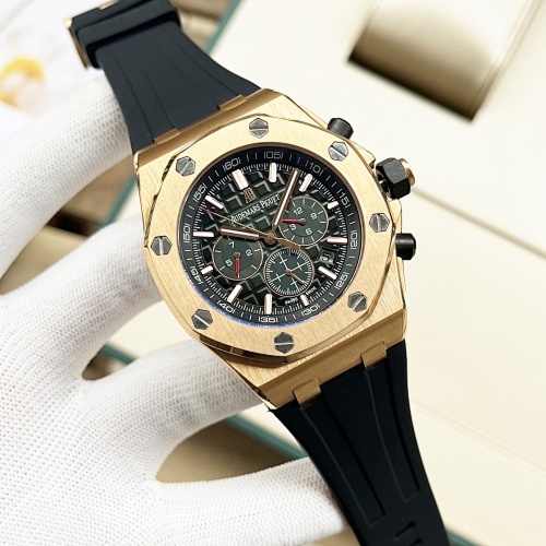 Audemars Piguet Royal Oak Offshore Chronograph – 42mm Steel Case with Méga Tapisserie Dial & Rubber Strap