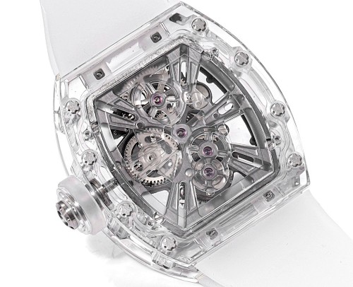 Richard Mille RM 27-03 Tourbillon – “Roaring Bull” Sapphire Crystal Case with Integrated Movement & White Rubber Strap