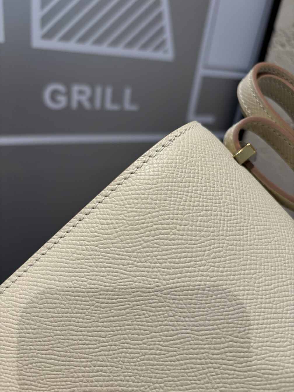 Hermès Constance 19cm Mini Bag in Milkshake White Epsom Leather with Gold Hardware