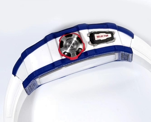 Richard Mille RM 35-03 – Blue Quartz TPT® Case with Skeletonized Dial & White Rubber Strap