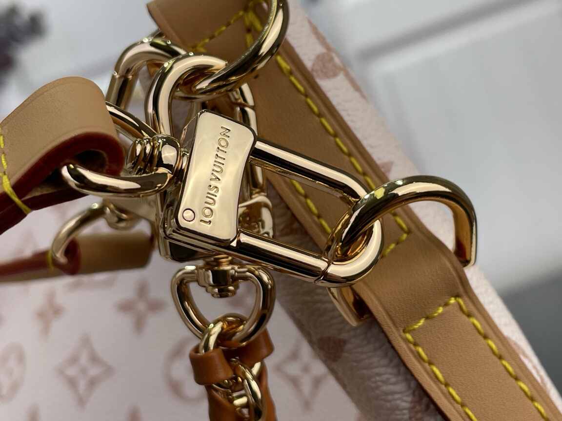 Louis Vuitton Multipass Shoulder Bag M2A078 in Dune Monogram Canvas with Gold Chain & Leather Trim