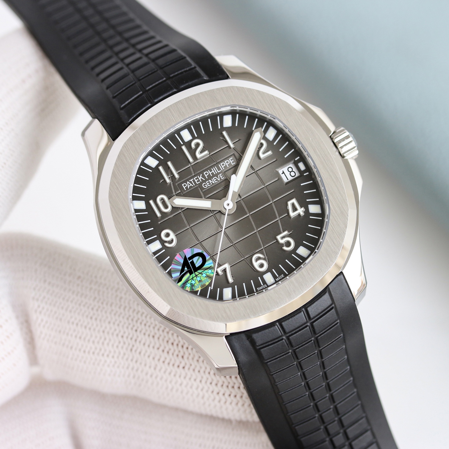 Patek Philippe Aquanaut Reference 5167A-001 in Stainless Steel with Black Dial & Tropical Rubber Strap