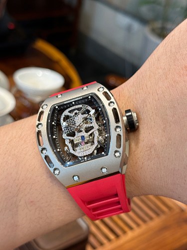 Richard Mille RM 052 “Supreme Ghost King” Tourbillon – Aviation Titanium Case with Skull Motif & Indonesian Rubber Strap