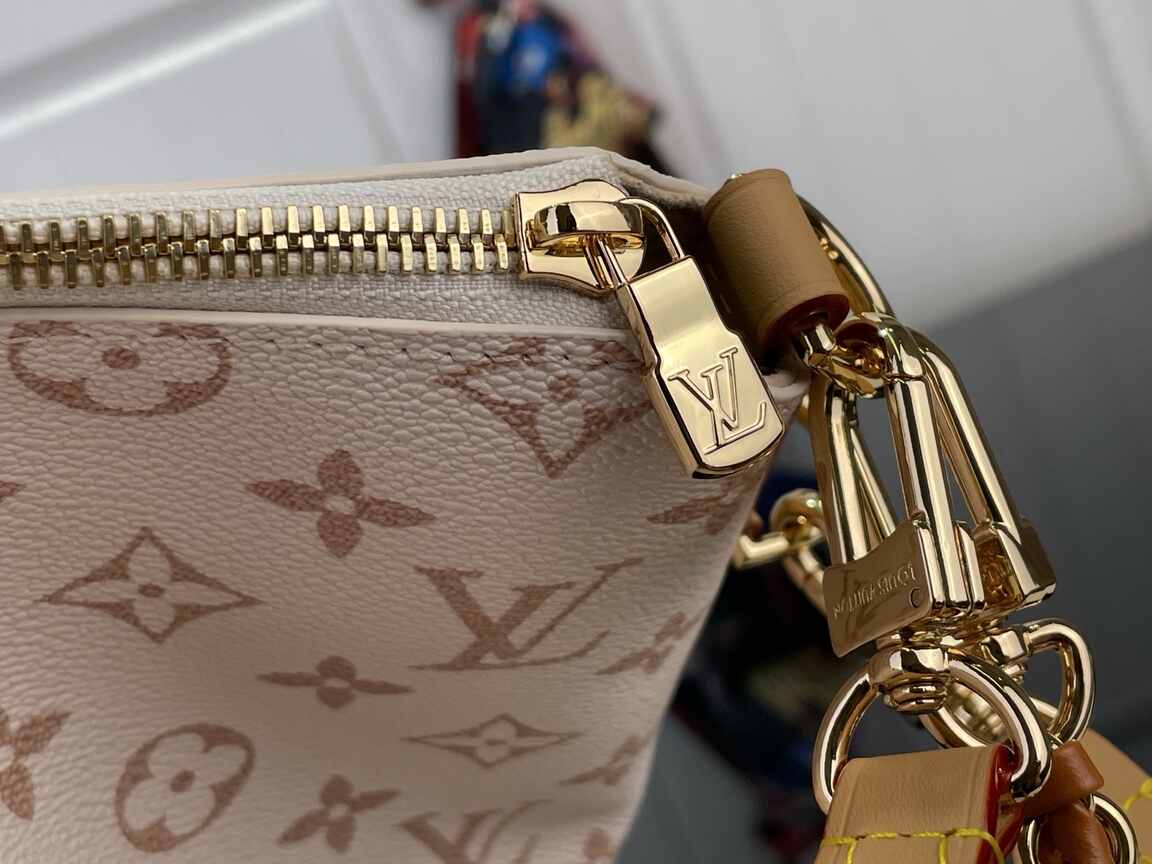 Louis Vuitton Multipass Shoulder Bag M2A078 in Dune Monogram Canvas with Gold Chain & Leather Trim