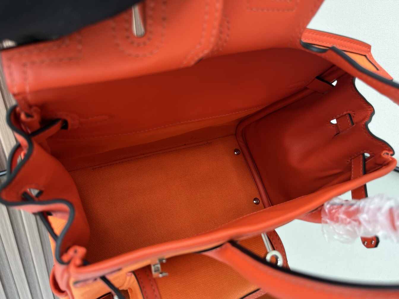 Hermès Birkin 25 Cargo in Orange Canvas & Swift Leather with Palladium Hardware