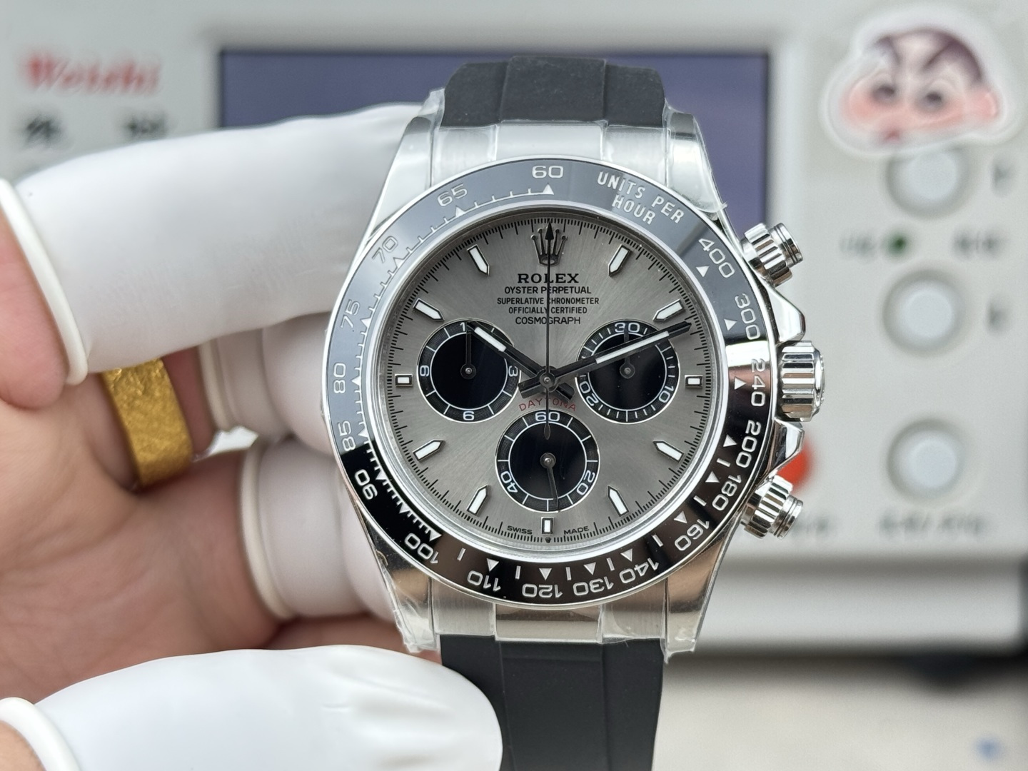 Rolex Cosmograph Daytona 126519LN “Cement Grey” in 18K White Gold with Oysterflex Strap & Caliber 4131