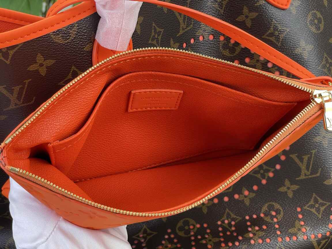 Louis Vuitton Neverfull GM City Exclusive – Monogram Canvas with Orange Leather Trim & Detachable Pouch (Model M29208)