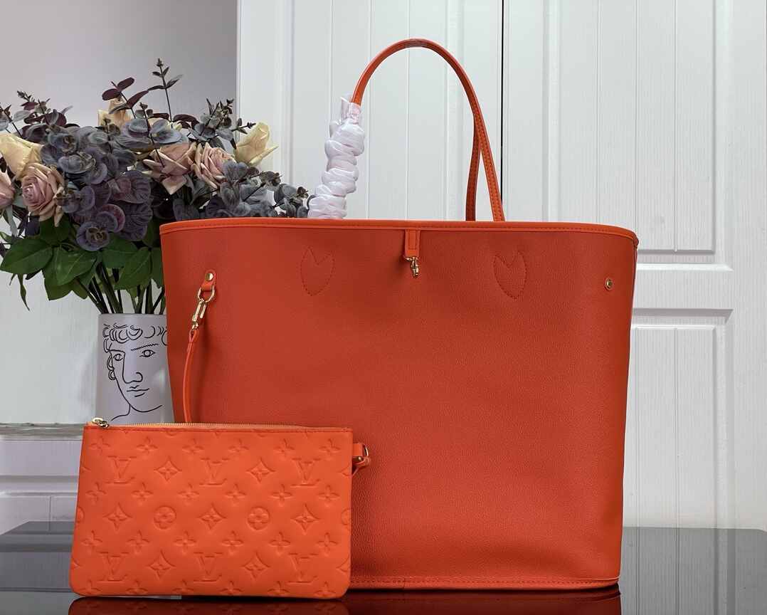 Louis Vuitton Neverfull GM City Exclusive – Monogram Canvas with Orange Leather Trim & Detachable Pouch (Model M29208)