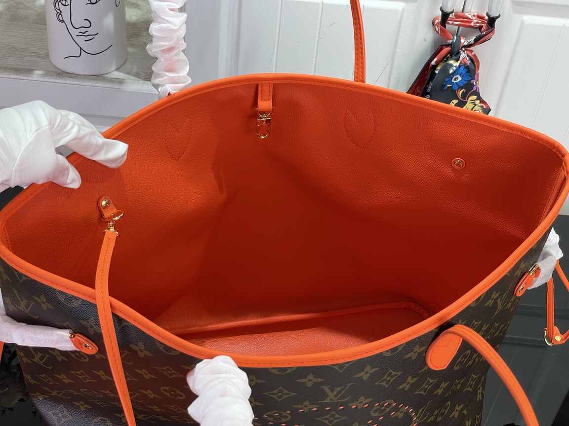 Louis Vuitton Neverfull GM City Exclusive – Monogram Canvas with Orange Leather Trim & Detachable Pouch (Model M29208)